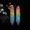 Beliebter Schmuck Luxus glänzender Strass lange Fransenohrringe