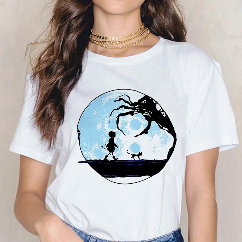 Maglietta Horror di Moda Bambola Coraline Sogni Maglietta Y2k Donna Vintage Gotica Magliette Grafiche di Halloween Abbigliamento
