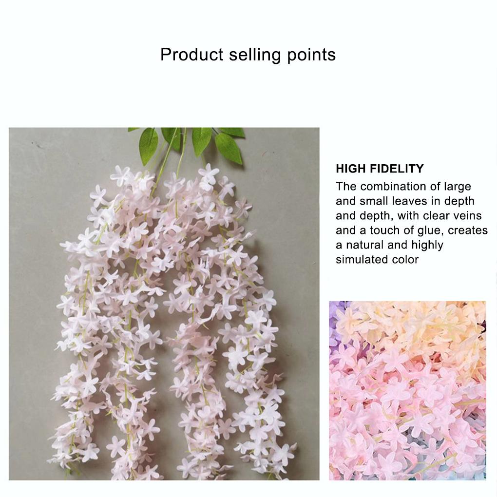 Realistic Appearance Artificial Flowers For Garden Décor Decoration Wisteria Wedding Home Low Maintenance Elegant