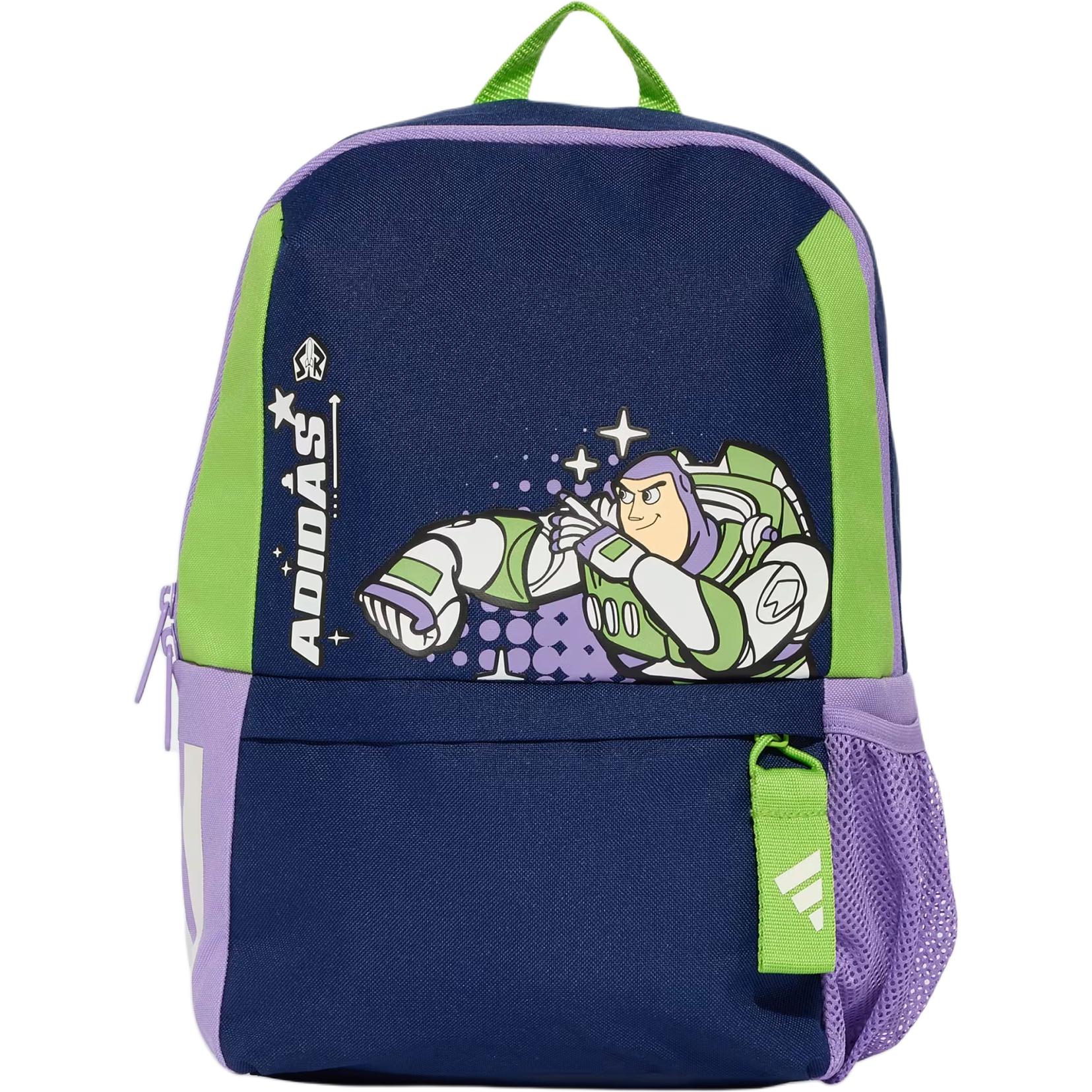 Adidas 11.3L Pixar Toy Story Polyester Backpack Regular Kids Kids backpack Deep-Blue Violet Half-Sun-Green KR2347 Dark Blue & Violet & Half Sun Green
