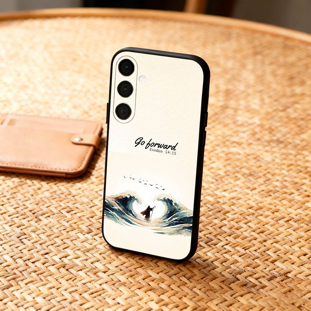 Jesus Bible Verse Phone Case For Samsung  A73,72,71,A52,51,40,41,A22,A32,31,A13, Soft Black Shell