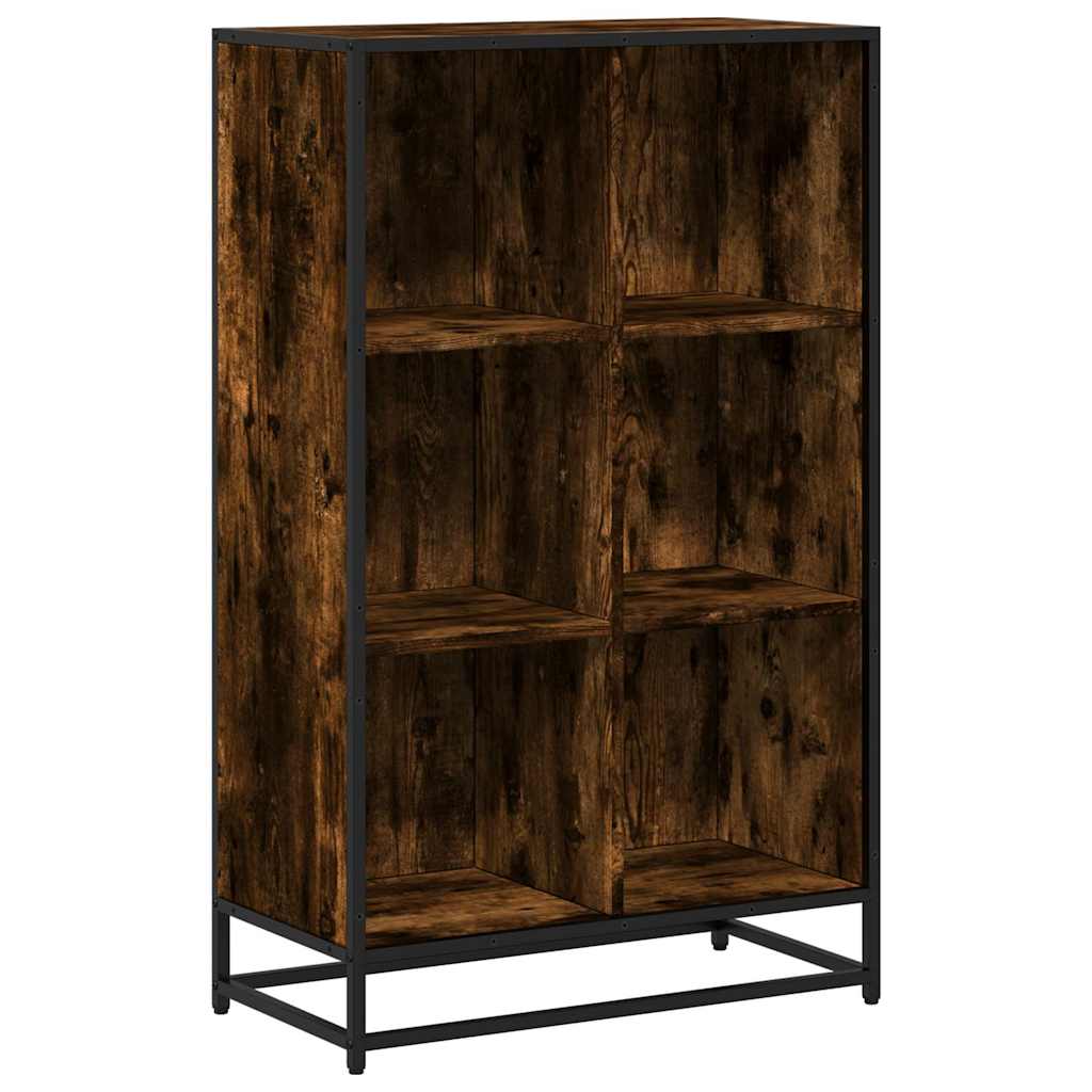 Bookshelf Smoked Oak Finish 65.5 x 33 x 107.5 cm Engineered Wood