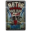 Motor Club Metal Sign Vintage Garage Tin Sign Bar Decor Plaque Pub Bar Decor Metalen Borden Poster Plate Art Poster