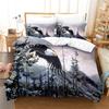 Animal Eagle Digital Printing Bedroom Bedding Three Piece Cozy Quilt Cover Fashion Comfortable Quilt Cover Pillow Cover Soft and Comfortable