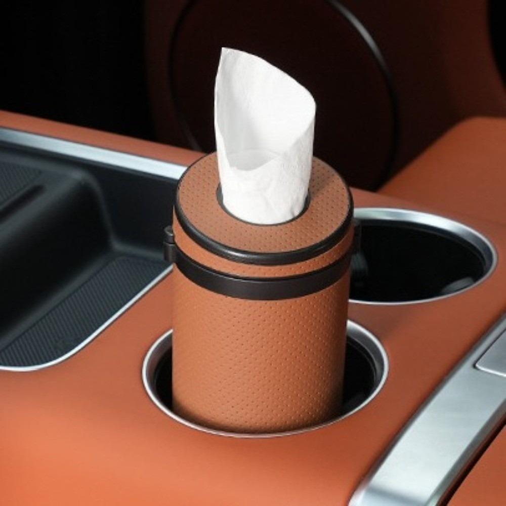 Tissue Dispenser Round Roll Holder Refillable Car Tissue Tube Storage Bag  Office
