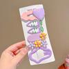 6Pcs/Set Children Candy Colors Cute Flowers Carrots Ornament Hair Clips Baby Girls Sweet Barrettes Hairpins Kids Hair Accessories