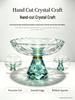 Luxurious K9 Crystal Glass Fruit Bowl - Tall Round Plate for Snacks & Desserts