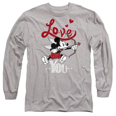 Disney Unisex Adult Love You Mickey Mouse Cupid Valentine`s Day T-Shirt