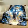 Virgin Mary Angels Flowers Blanket  Printed Blanket for Living Room Bed Couch Lunch Break Soft Cozy Blanket for Friend's Festival Gift