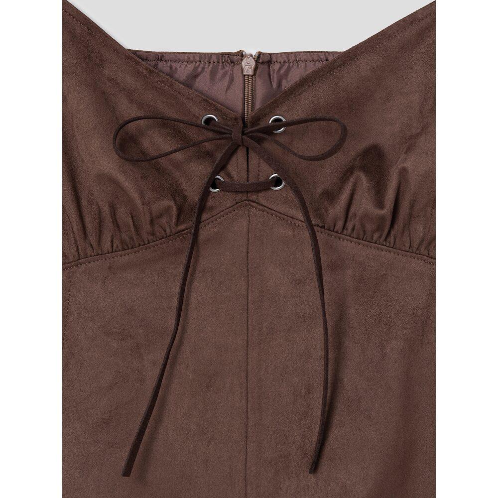 8SECONDS Suede Dress Brown
