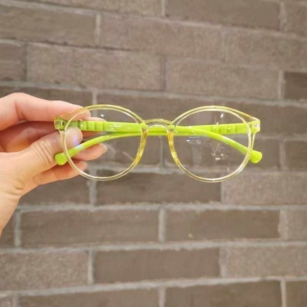 Round Anti Radiation Silicone Glasses for Kids 3-12Years Old Computer Anti-blue Light Eyeglasses
