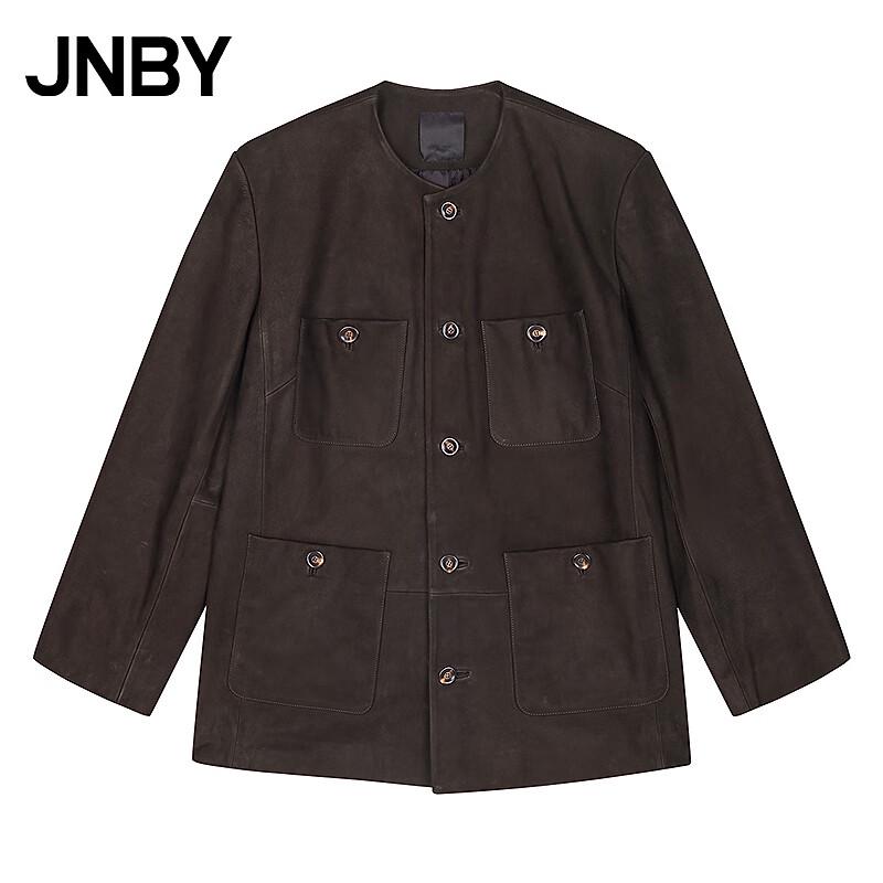 

Женская кожаная куртка JNBY свободного кроя с длинными рукавами S