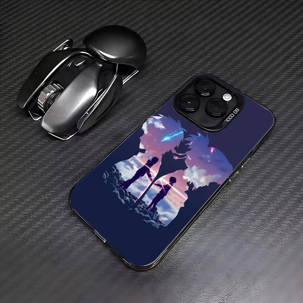 

HOT Your Anime Name Phone Case For iPhone17,16,15,14,13,12,11 Plus,Pro Max Colored Silver Plated Inside Cover iPhone12
