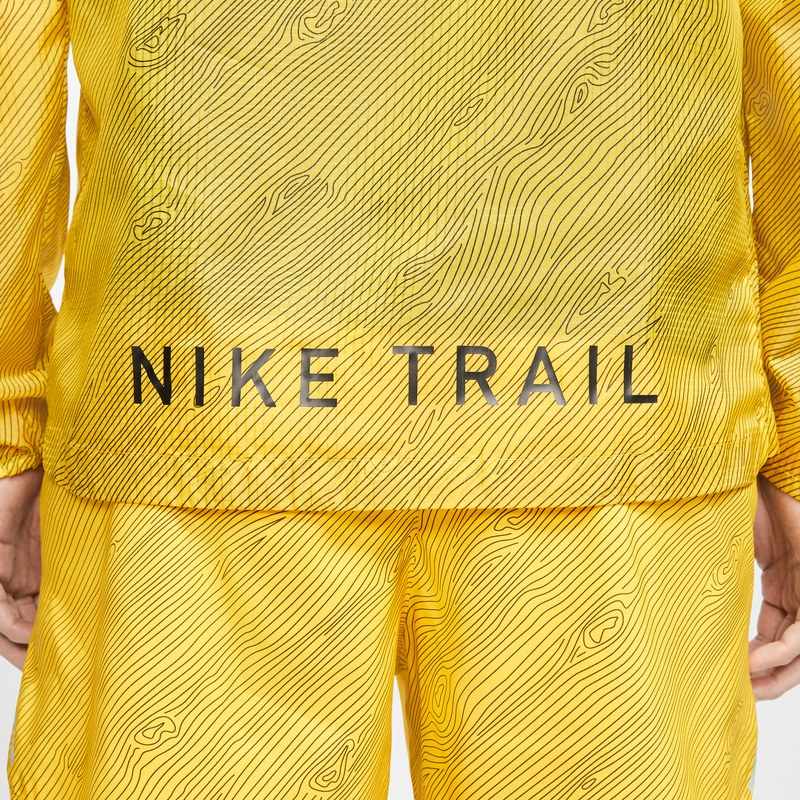 Nike Mens Running Series Breathable Windproof Long Sleeve Sun Protection Top Men tops Yellow CQ7962-735