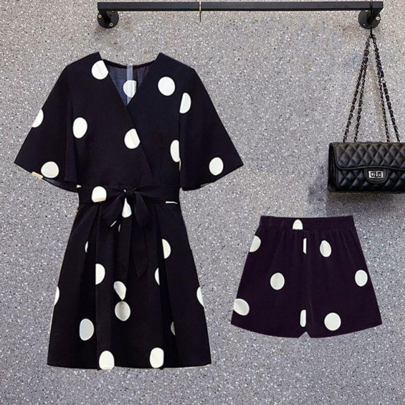 

Loose Crop Top Korean Clothes Outfits Loose Tops Korean Style Clothing Suit Big Wave Point L 40-52.5 KG