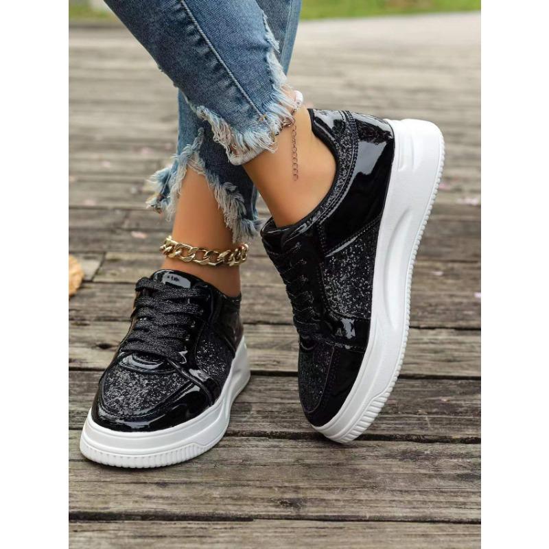 New Fashionable and Casual Plus-size Women's Lace-up Thick-soled Casual Shoes