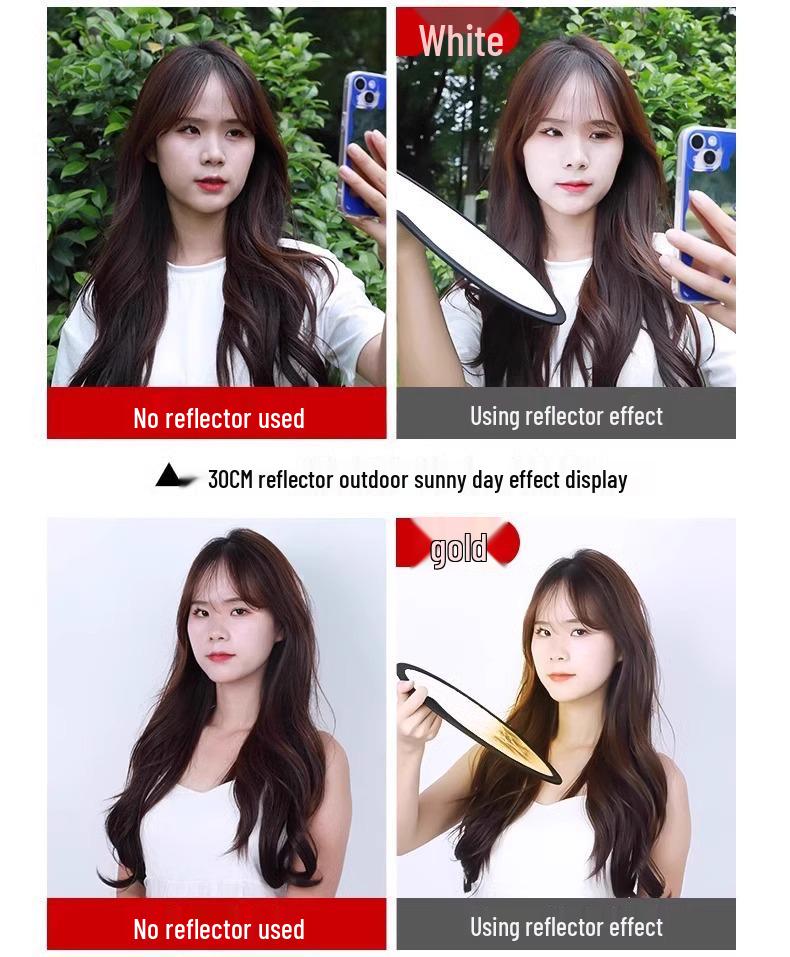 Portable Mini Reflector: 4-in-1 Folding Photo Light Diffuser for Outdoor Photography