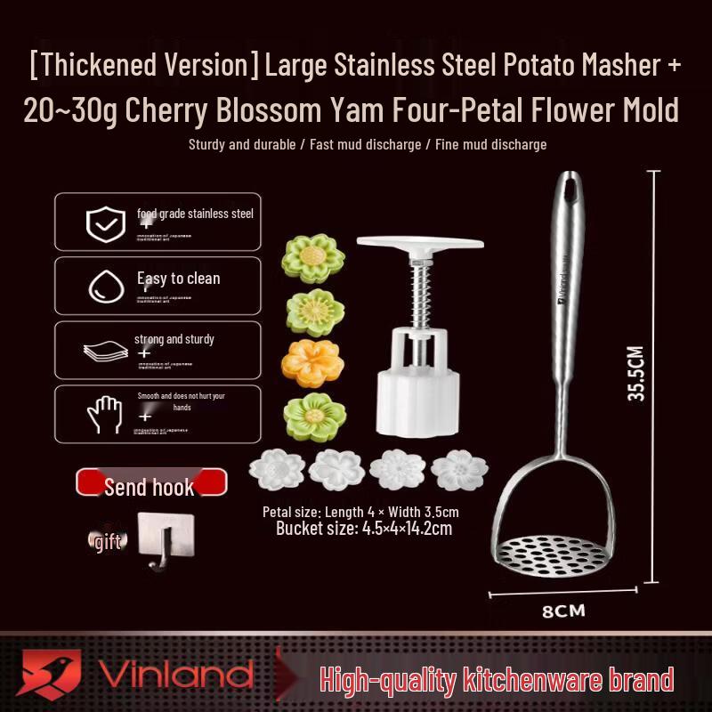 Premium 316 Stainless Steel Potato Masher