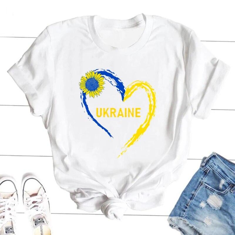 Ukraine Sunflower T-shirt Vintage Ukrainian Lovers Print Graphic T Shirts Women Short Sleeve Y2k Top Casual Tee Shirt Tops Unisex