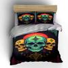 Colorful skulls with symbols. Bedding sets Duvet cover sets Duvet covers Pillowcases(1* Duvet Cover 2* Pillowcases without duvet insert)
