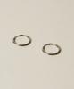 Novice Tokyo Thin Hinged Hoop Pierce [Stainless] (3 Sizes) / Silver