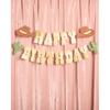 Xo, Fetti Western Happy Birthday Gold Foil Banner - 5 Ft. | Cowboy HBD Decorations, Wild West Garland, Rodeo Supplies, Wild One Yeehaw Bday, Cowgirl