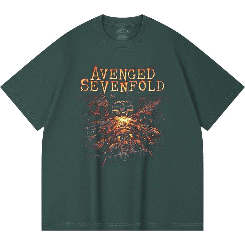 230 g/m² 100% Bavlna T-shirt Heavy Metal Rocková Kapela Tisk Populární Hudby Unisex Těžký Bavlněný T-shirt