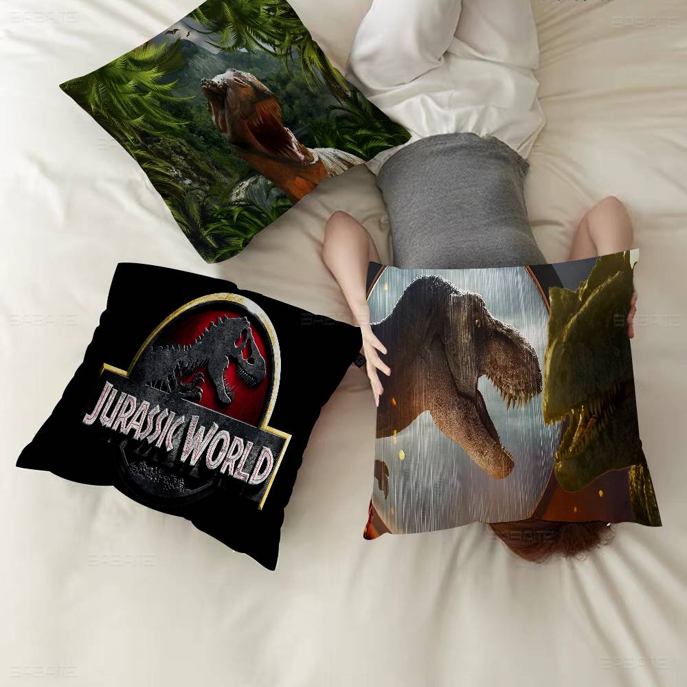 Dinosaur Cartoon Jurassic Park Pillow Anime Pillow Sofa Bed Head Pillow Cover Cushion Cover 45x45 Cm Fashion