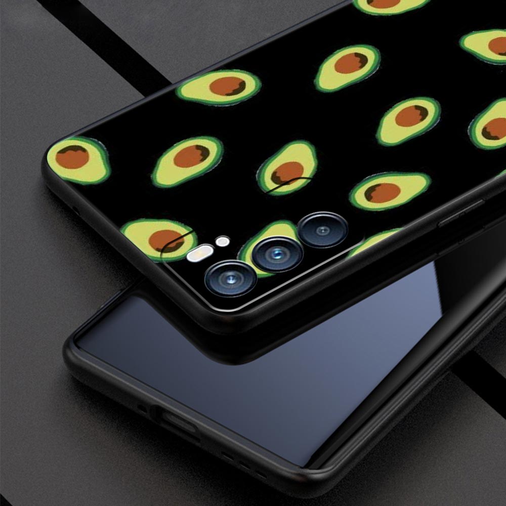 Cute Avocado Phone Case For Oppo A17 A31 A54 A57 A78 A79 A98 Find X5 X6 Reno 6 7 8 10 11 12 13 F Pro 5G Soft TPU Cover Funda Bag