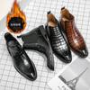 45 Winter Padded Pointed High Top Leather Shoes Men's Casual Martin Boots Short Boots British Brunet Height Boots