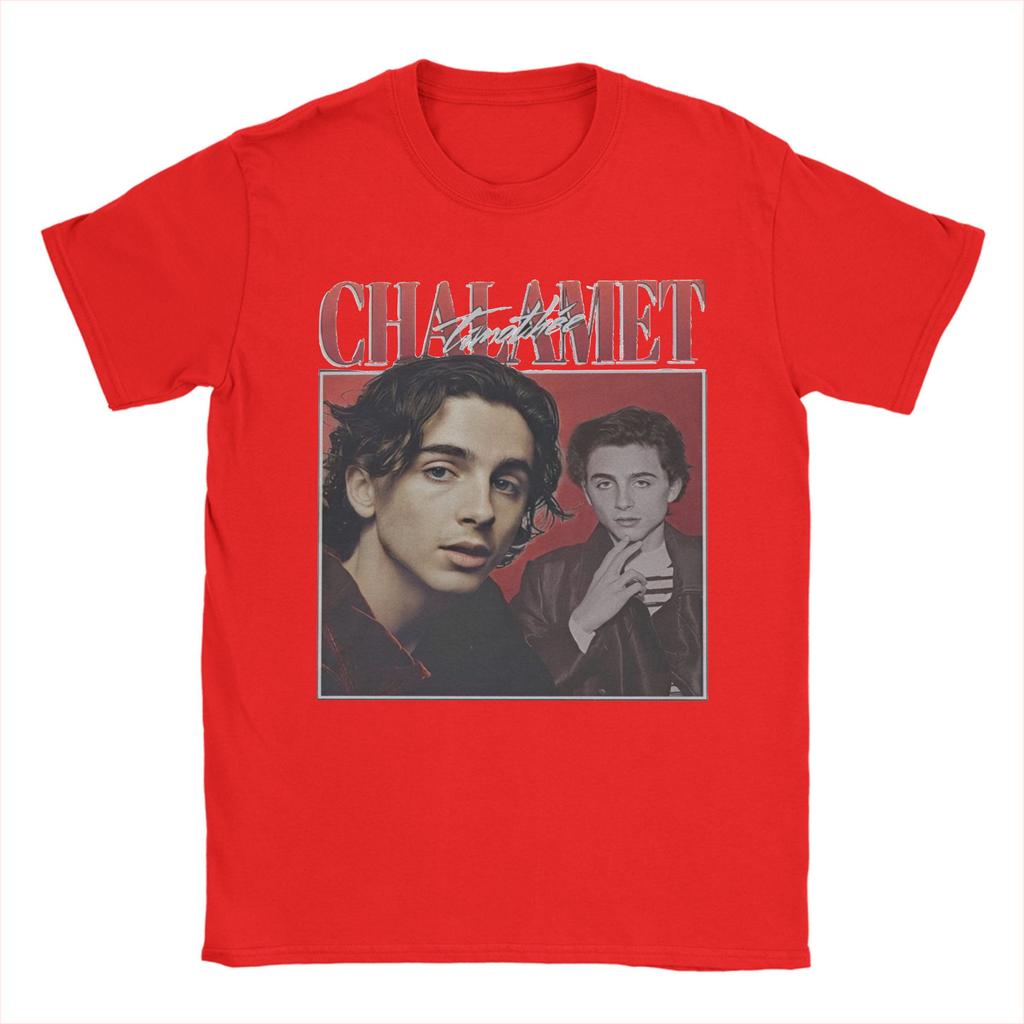 Vintage Timothee Chalamet TShirt Unisex O Neck Cotton T Shirts Short Sleeve Tee Shirt Gift Idea Clothes
