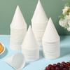 200 Pcs Disposable Paper Cup 130 Ml/4.5 Oz Conical Water Cup Stackable Ice Cream Cups for Home Office Hotel and Kitchen Supplies