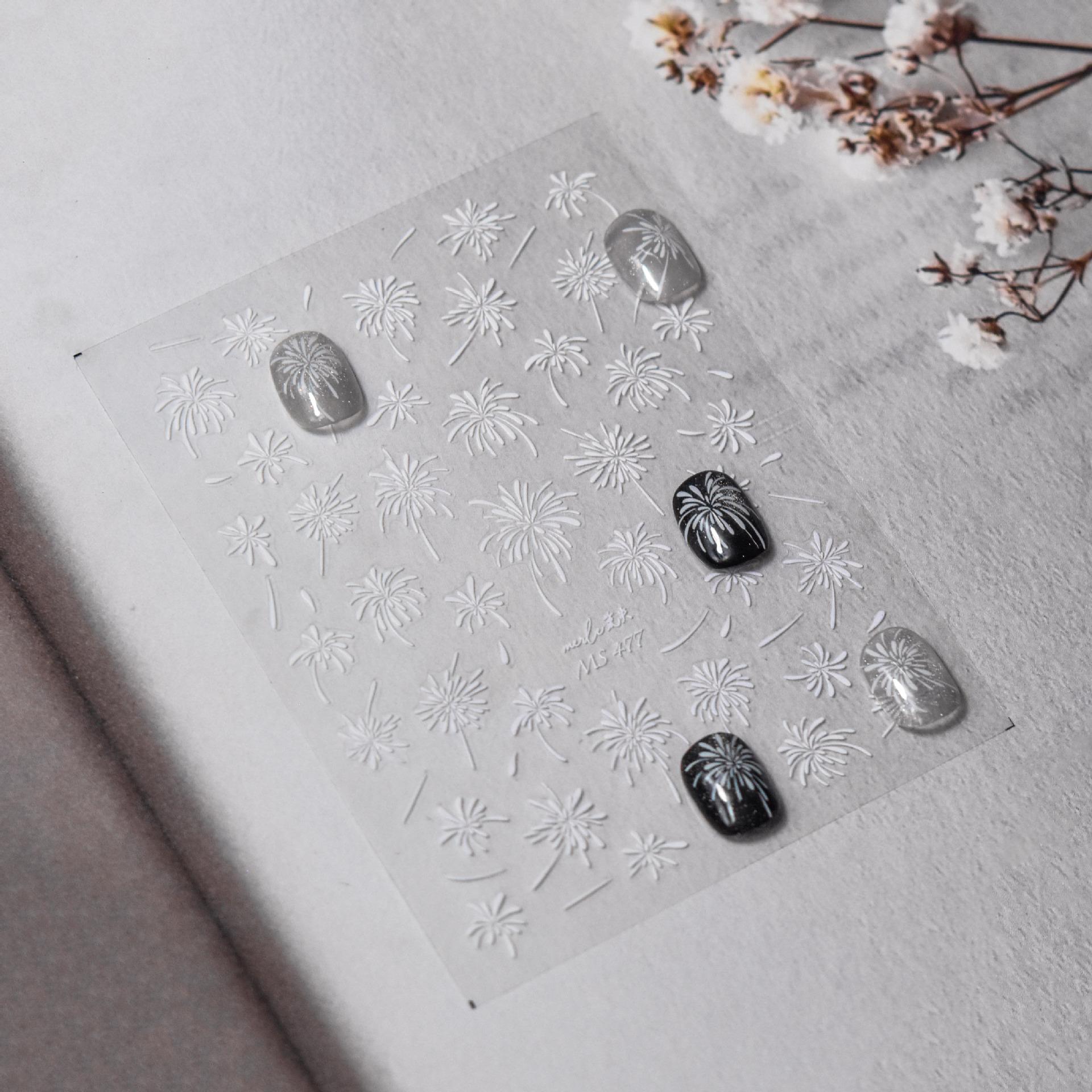 Тонкие прочные наклейки для ногтей «Фейерверк» для самостоятельного творческого украшения — фото 7