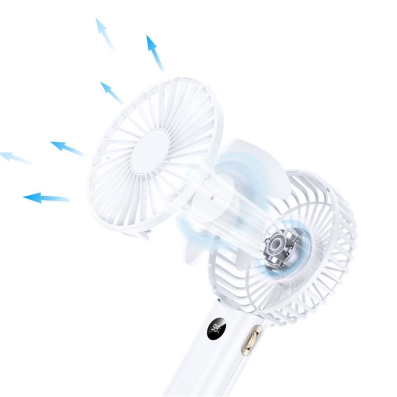 Rechargeable Fan Digital Fan USB Fan Camping Fan Powerful Fan USB Small Fan Suitable for Work School Bedroom Use