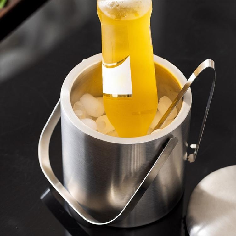 Multifunctioanl Ice Bucket and Tongs Set Practical Ice Caddies with Handle&Cover