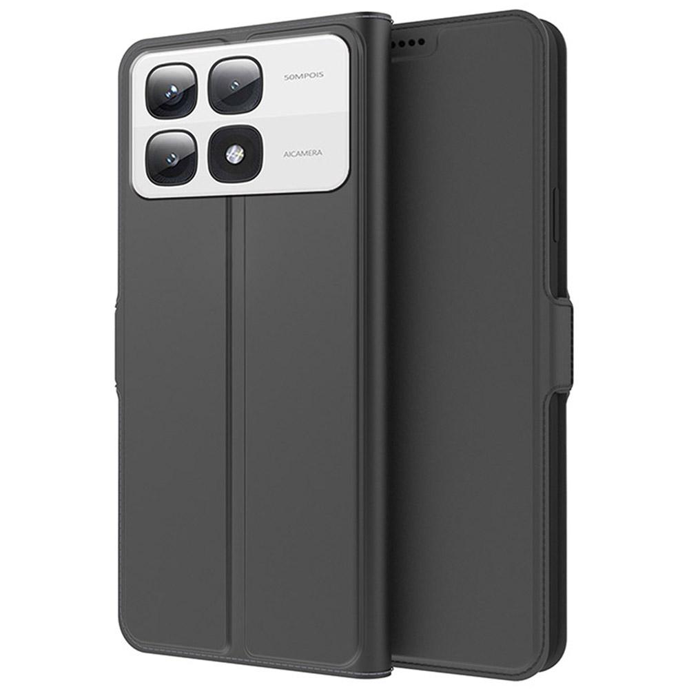 

For Xiaomi 14T Pro Case Shockproof TPU Inner Shell Leather Phone Cover Card Slot Black