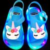 Dívčí Pantofle Dětské Jednorožec LED Dětské Pantofle Dětské Sandály Dětské Boty pro Holku Chlapci Rozsvítící Boty Batole