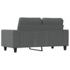 Vidaxl 2-Seater Sofa, Dark Grey, 120 Cm, Upholstered In Fabric