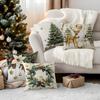 Golden Christmas Decoration Pillowcase Printed Polyester 45x45cm Throw Pillowcover Decorative Sofa Cushion Pillowslip Home Decor