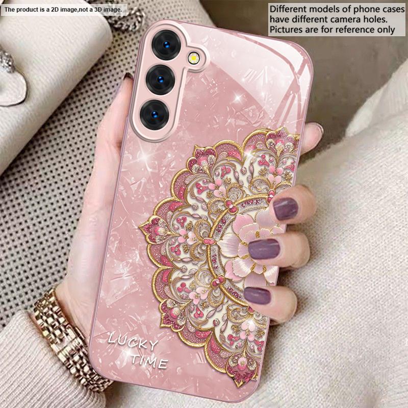 Pachnąca Złota Mandala Na Samsung S26 S22 S8 S9 S10 S20 Ultra S21 Pro S22 Plus S23 FE S24Ultra S25 Edge S24+ Szklane Etui Na Telefon