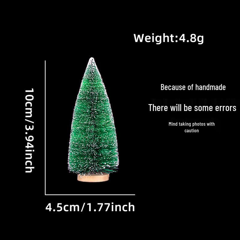 Schnee-beflockter Mini-Sisal-Weihnachtsbaum: Künstliche Weiße Zeder in verschiedenen Größen zur Dekoration von Mikrolandschaften