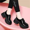 Thick-soled Loafers for Women, Casual Early Autumn High Heels, Patent Leather Shoes, Casual Work Shoes