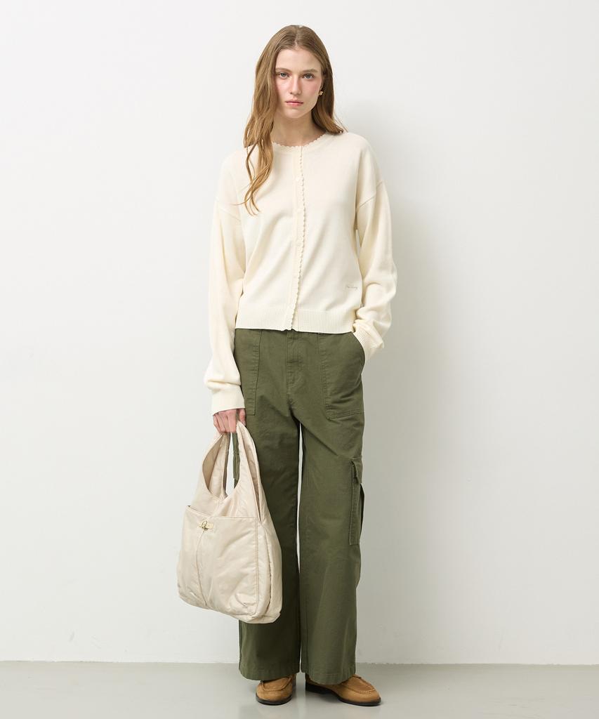 Nyuluki Base Loose Fit Cardigan_Ivory