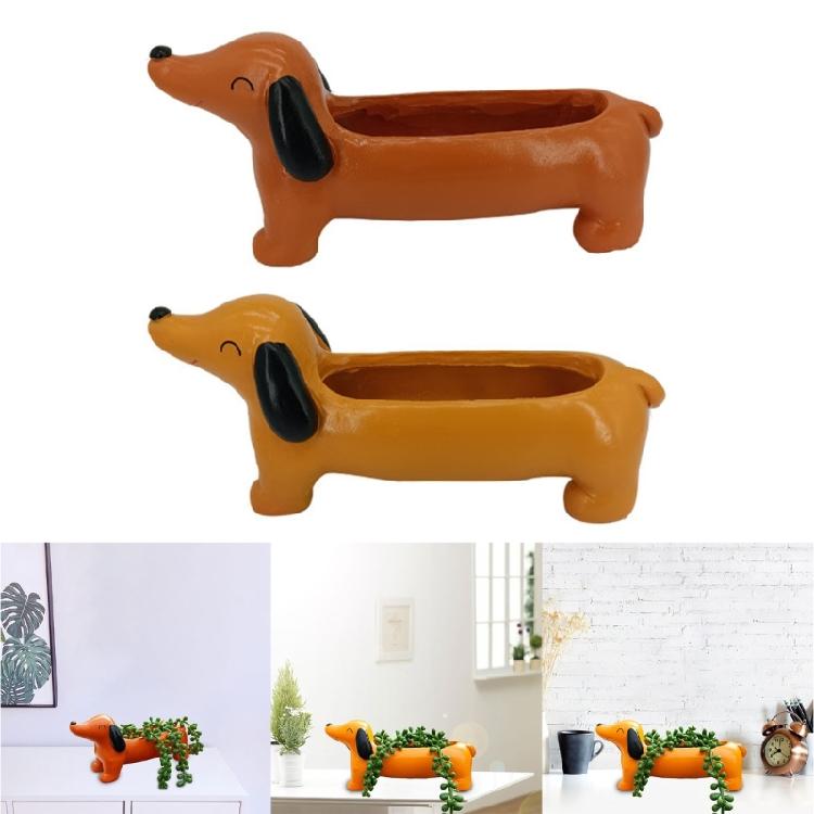 Cute Dogs Ornaments Resin Figurine Decorative Outdoor Decors Planter Outdoor