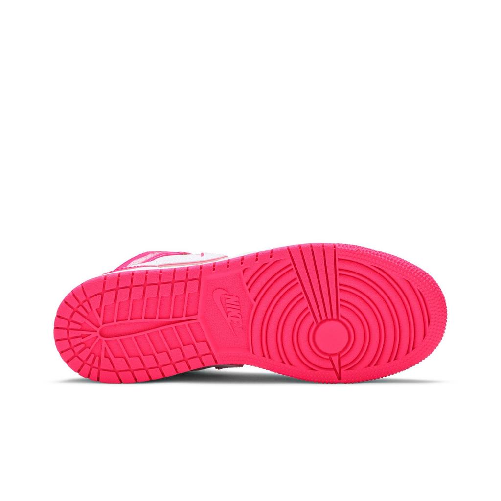 Air Jordan 1 Mid Grade School 'Hyper Pink' (Unisex) Hyper Pink / White Kids' Basketball Shoes 555112 611