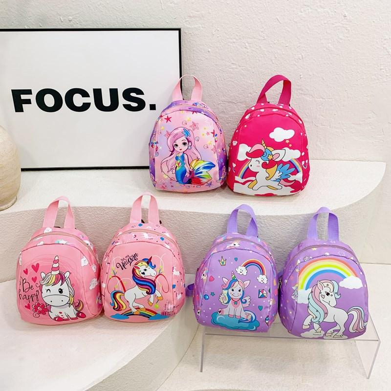 Tide Print Girl Small Backpack Children'S Small Schoolbag Cartoon Cute Princess Baby Travel Bag