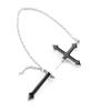 Fashion Personality Cold Wind Dripping Oil Cool Handsome Jumping Cross Chain Piercing Earrings Earrings