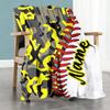 Camouflage Baseball Personalized Text Blanket Throw Customizable Blanket Comfortable for Sofa Office Chair Home Decor Office Four Seasons Multipurpose