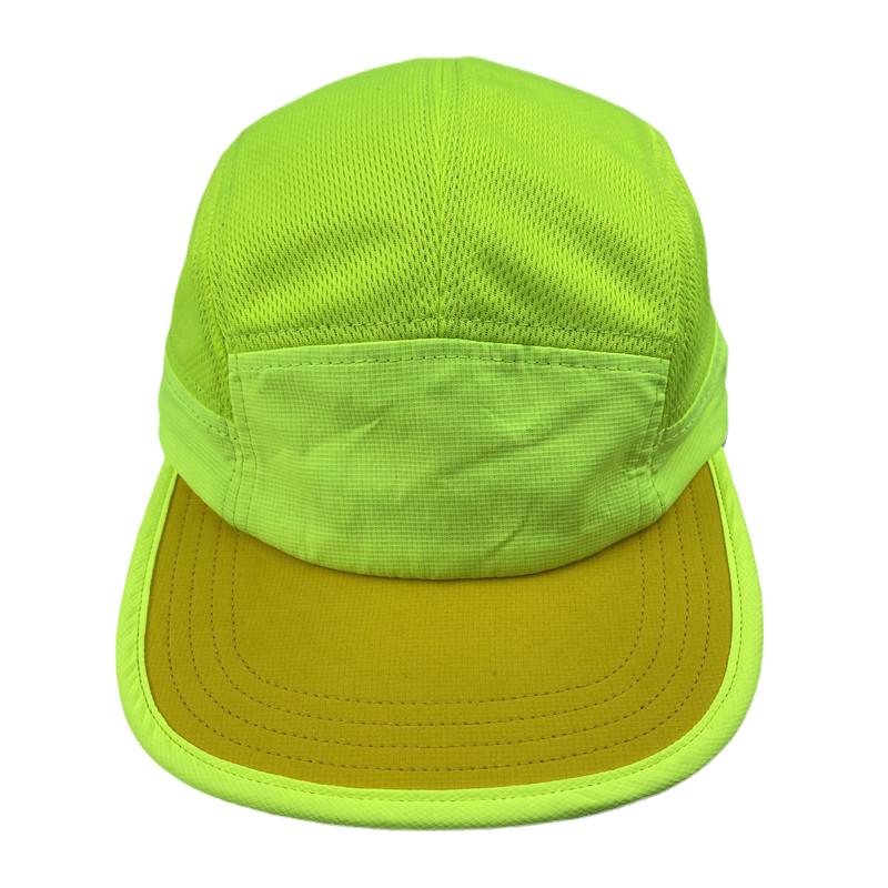 Unisex Men's Solf Brim Sports Cap Fluorescent Color Factory Custom Polyester Breathable Mesh Running Hats