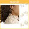 Modern Alloy Face Earrings European American Style Geometric Hollow Design